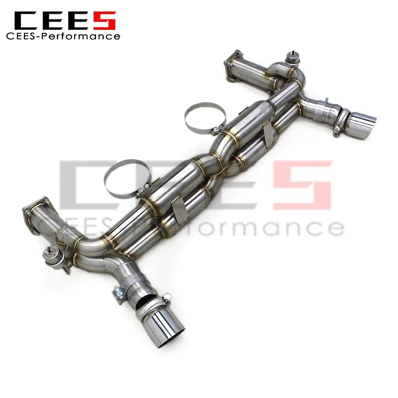 CEES   Catback Exhaust System for Porsche 911 997/997.1 Turbo 3.6L 2004-2012 Escape SS304 Stainless Steel Exhaust Pipe Muffler