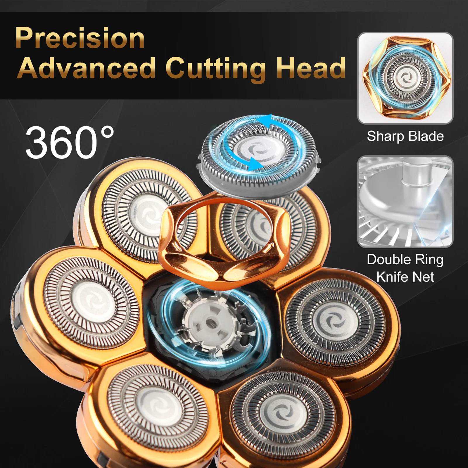 Electric Shavers Replacement Heads Nose Trimmer Hair Clipper Blade Spare Floating Cutter Heads Men's Razor Beard accessories