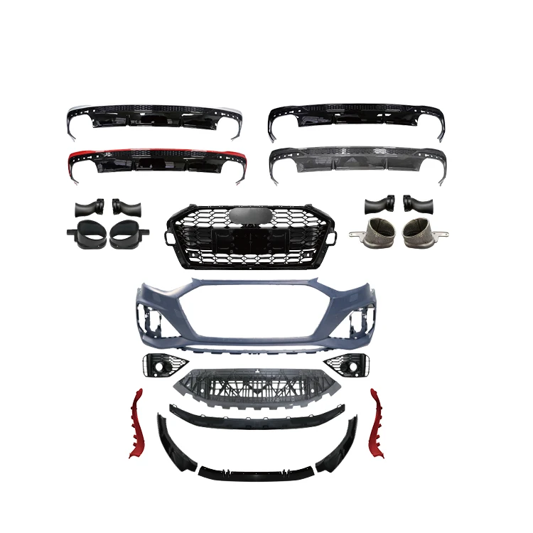 hot selling car body kit include front bumper assembly grille for A4 2020-2021 upgrade to RS4 style