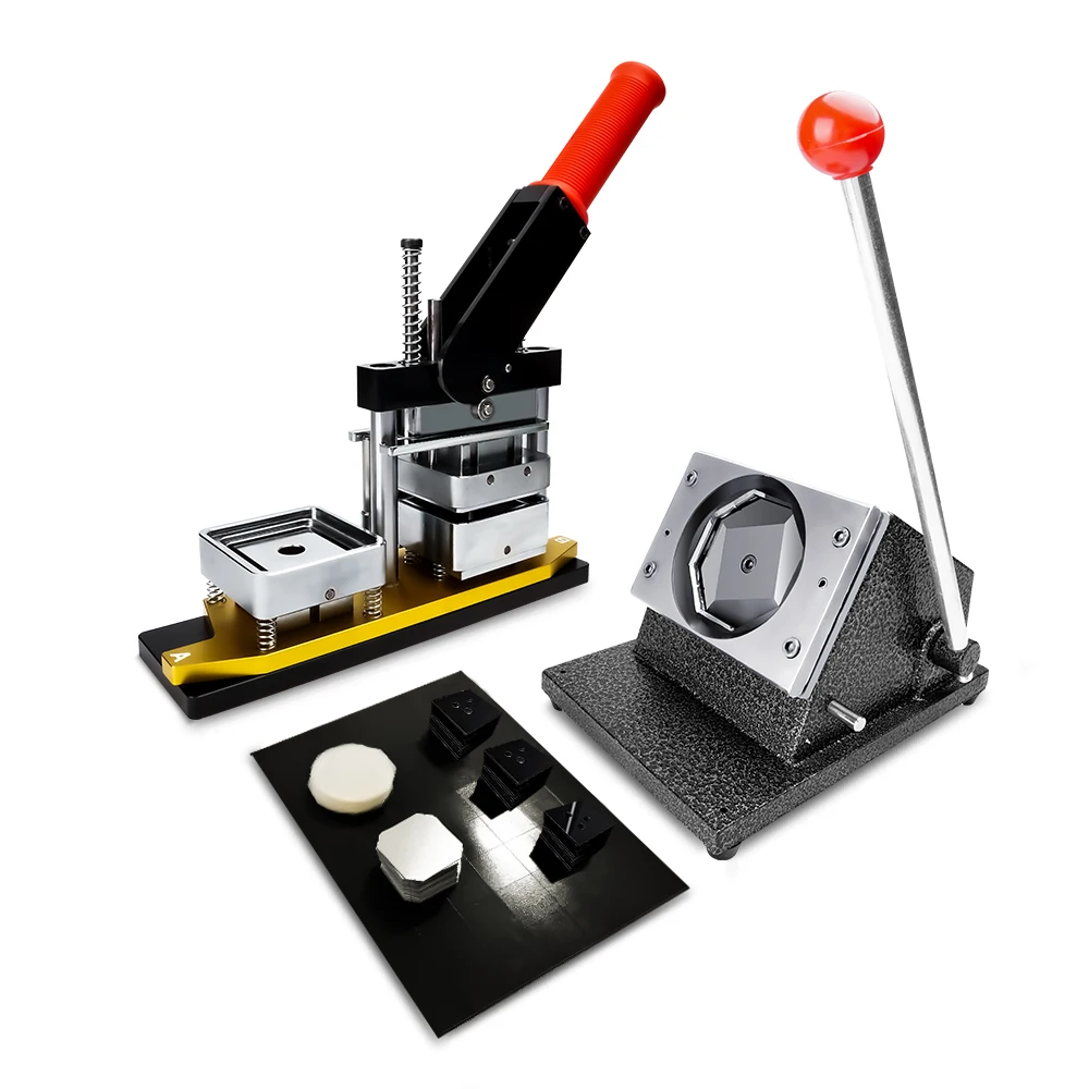 

2025 Fridge Magnet Button Making Machine 50*50mm Square Refrigerator Magnets Maker Machine+Cutter+100pcs materials set