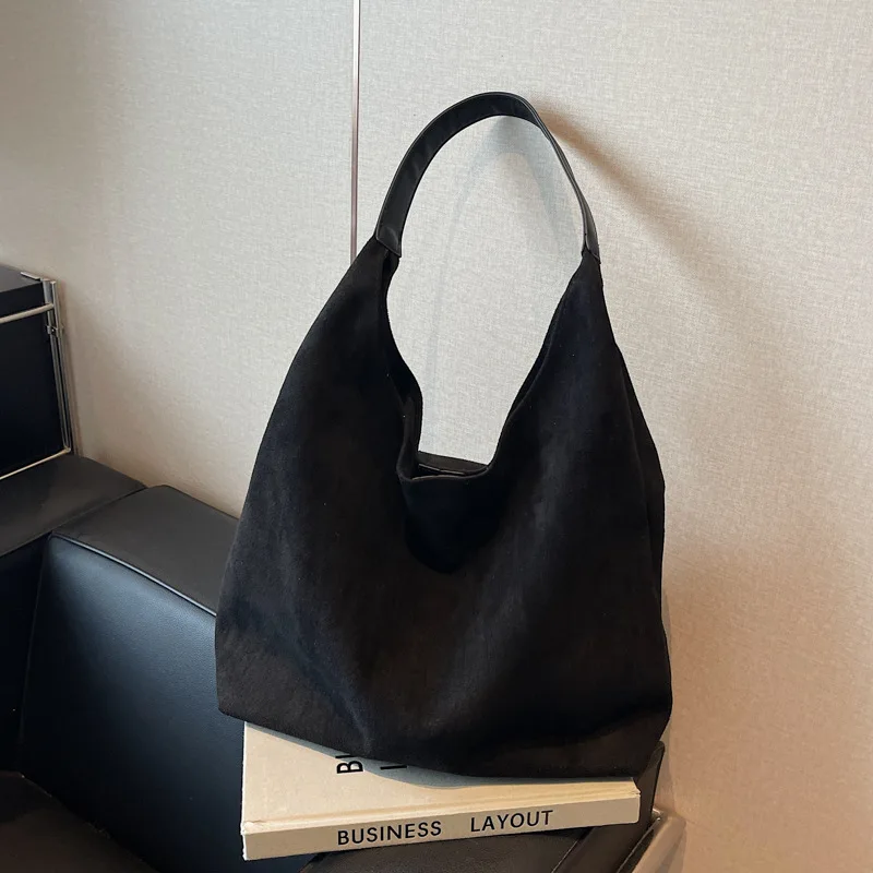 Sac fourre-tout en fausse fourrure de grande capacité pour femmes, sac bandoulière de viajero casual versátil en cuir