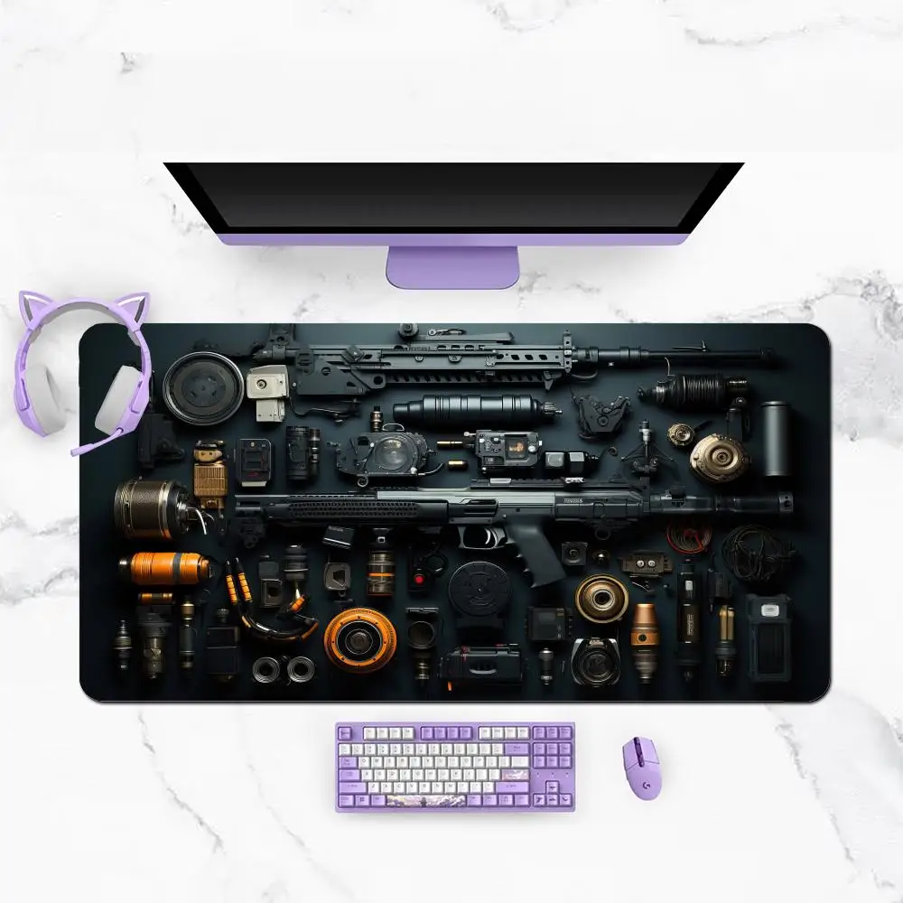 Luxury Equipment Attachments PU Leather Mouse Pad Large Office Desk Mat Waterproof Desktop Keyboard Desk Pad Gaming Mousepad