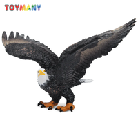 Toymany Simulation Eagle Wildlife Animal Model Toy Mini Figures Dolls Action Figurines Toys Children Gift Cake Decoration