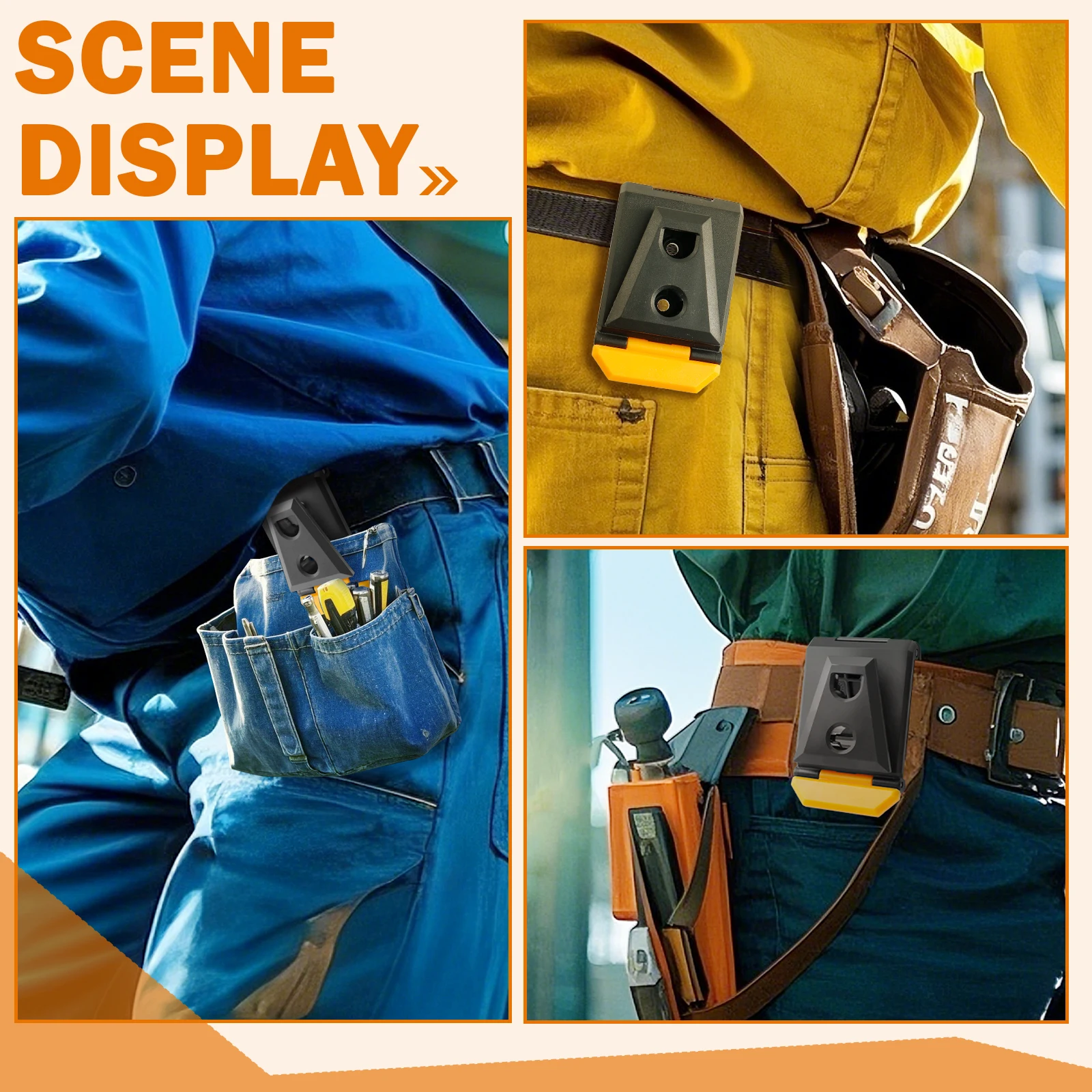 6Pcs Tape Measure Rack Tape Automatic Buckle Measure Thickened Belt Clip Fixed Plastic Portable Tool Holder Clip Durable