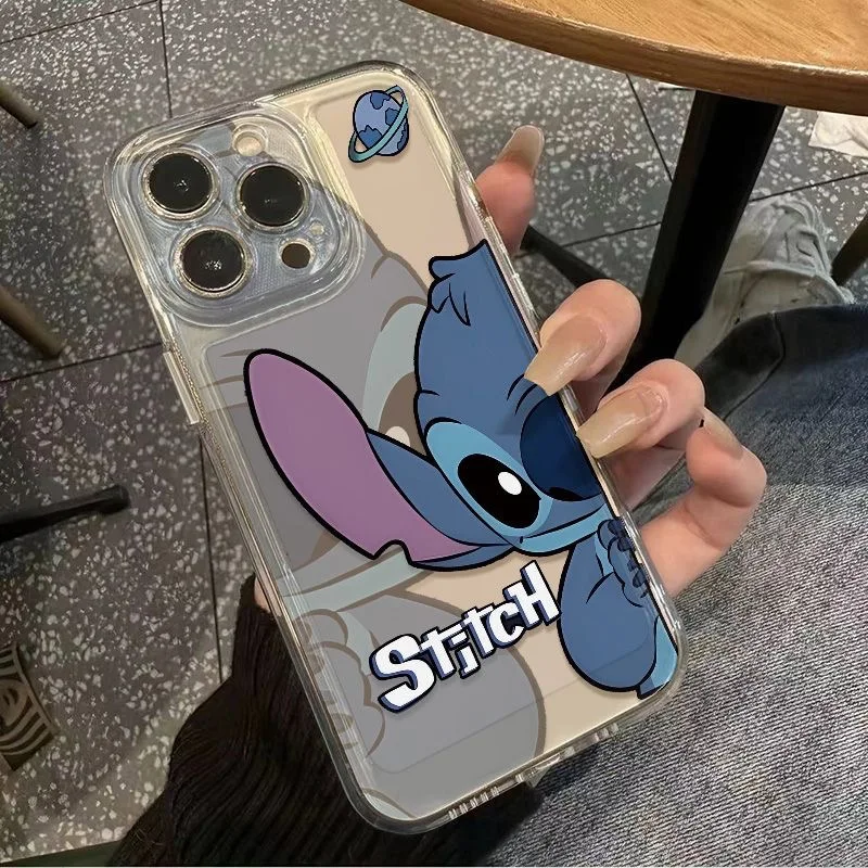 NEW Stitch Shy Cute Phone Case for VIVO Y28 V30e Y75 Y03 Y36 Y100 Y17s Y76 Y22s Y16 Y50 Y21 Y20 V29 V23e V21e 5G Transparent