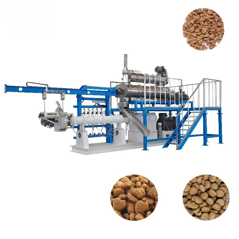 Large Capacity Wet Kibble Pet Dog Cat Food Feed Processing Extruder Machine