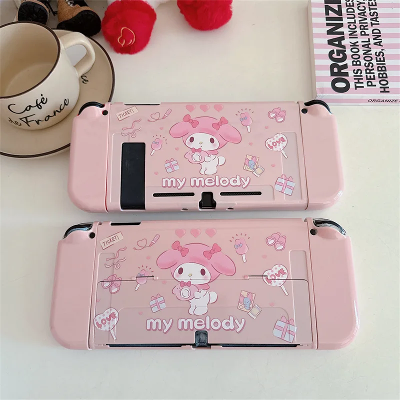 

Cute Candy Melody Hard PC Protective Cover Suitable for Nintendo Switch NS/Oled Controller Protective Back Cover