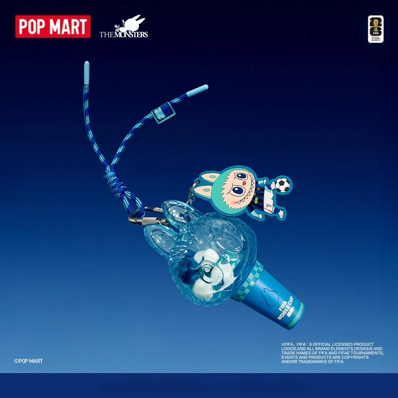 

POP MART THE MONSTERS FIFA Series Мини-брелок-подвеска в слепой коробке, официальная лицензированная декоративная подвеска для сумок для фанатов футбола и аниме