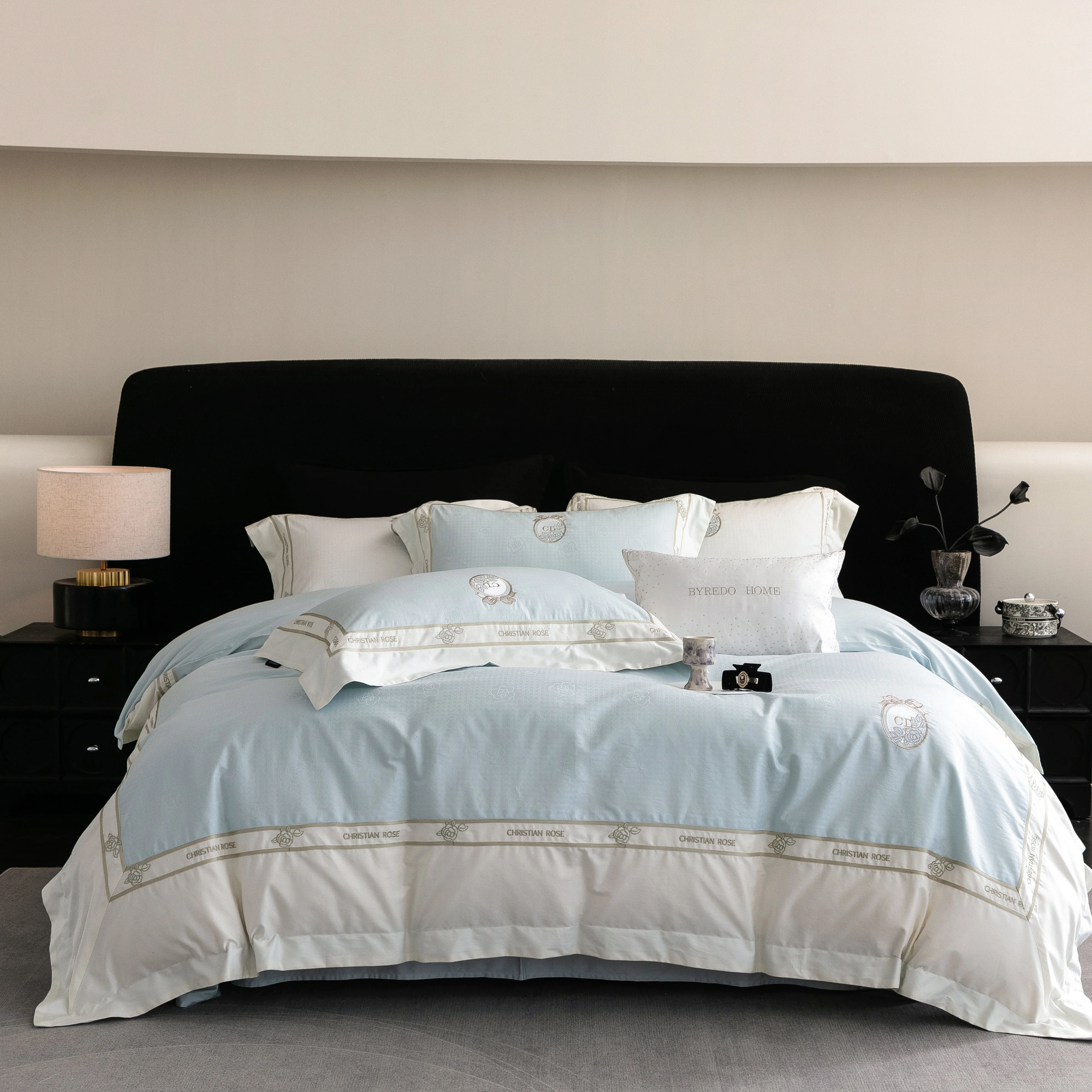 Light Luxury 100% Pure Cotton Quilt Cover 220×240 Jacquard King Size Soft Duvet Cover Bed Linen