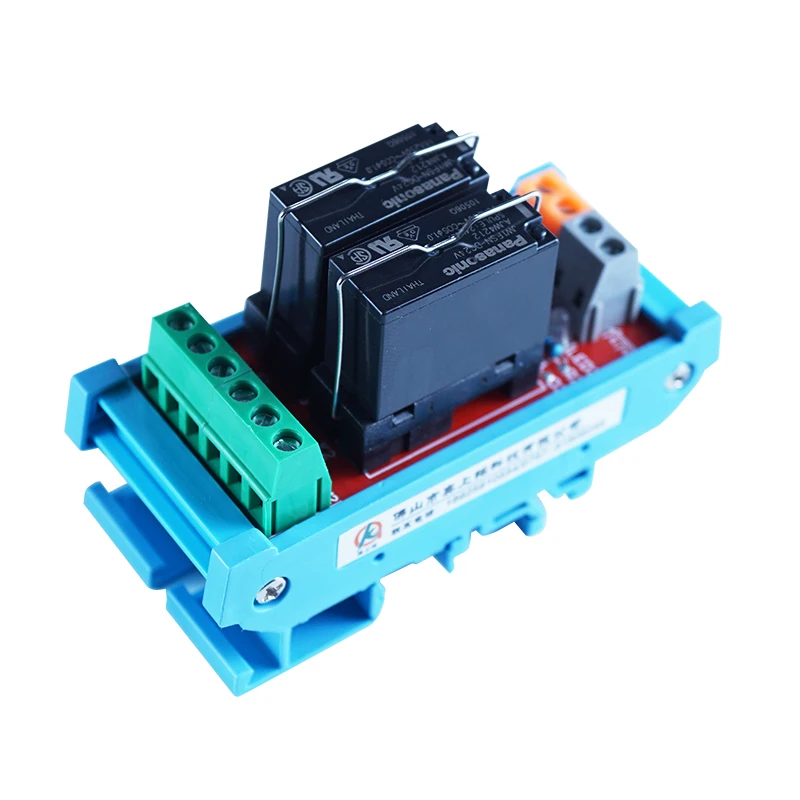 2 Channels 1NO 1NC Relay Module  24VDC Electromagnetic Relays Anti interference for PLC