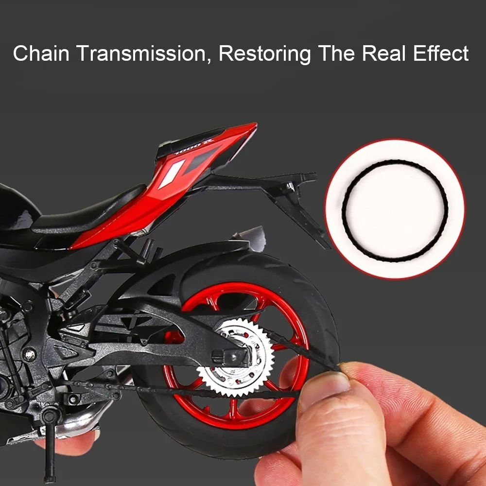 1:12 Suzuki GSX1000R R1250GS Legierung Druckguss Spielzeug Motorrad Modelle Auto mit Licht Stoßdämpfung Miniatur Motorrad Jungen Geschenke – Detail 6