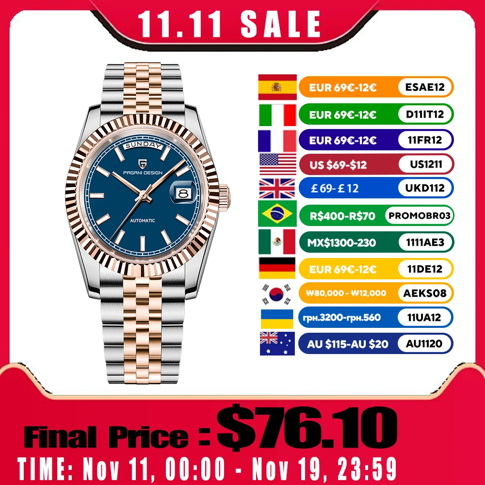 

PAGANI DESIGN 2025 New DD36 Men's Watch Luxury Luminous Mechanical Wristwatch Automatic Waterproof Watches Sapphire Mirror Clock