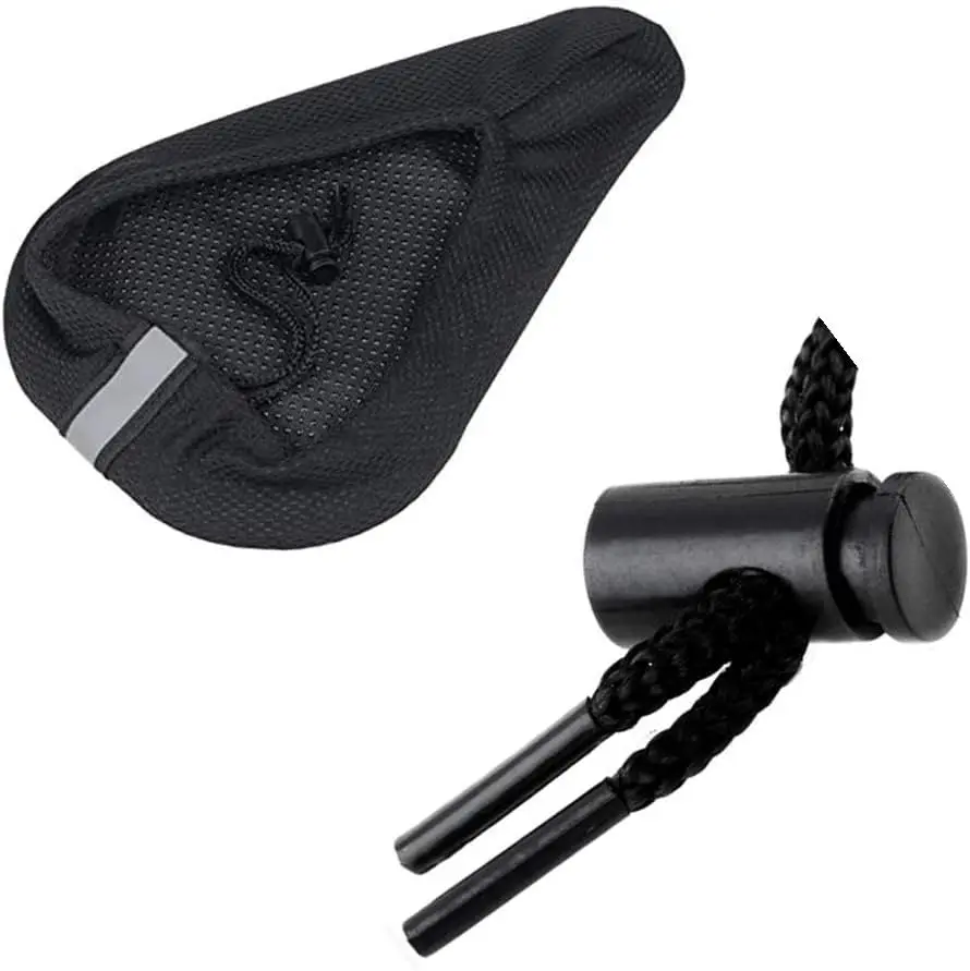 Economy Bicycle Gel Pad Bike Cycling Seat Saddle Cover 3D Soft Cushion Black image 2