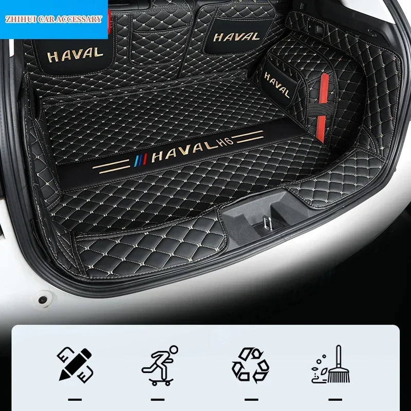 For GWM Haval Hover H6 3TH 2021 2022 Car Accessories Trunk Protection PU Leather Mat Catpet Interior Cover Part Auto Styling