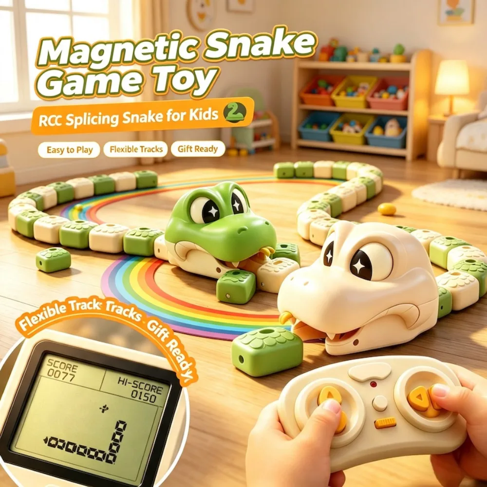dual-player-rc-magnetic-snaketoy-realized-retro-snake-video-game-combine-magnet-snake-competitive-racing-game-toy-christmas-gift