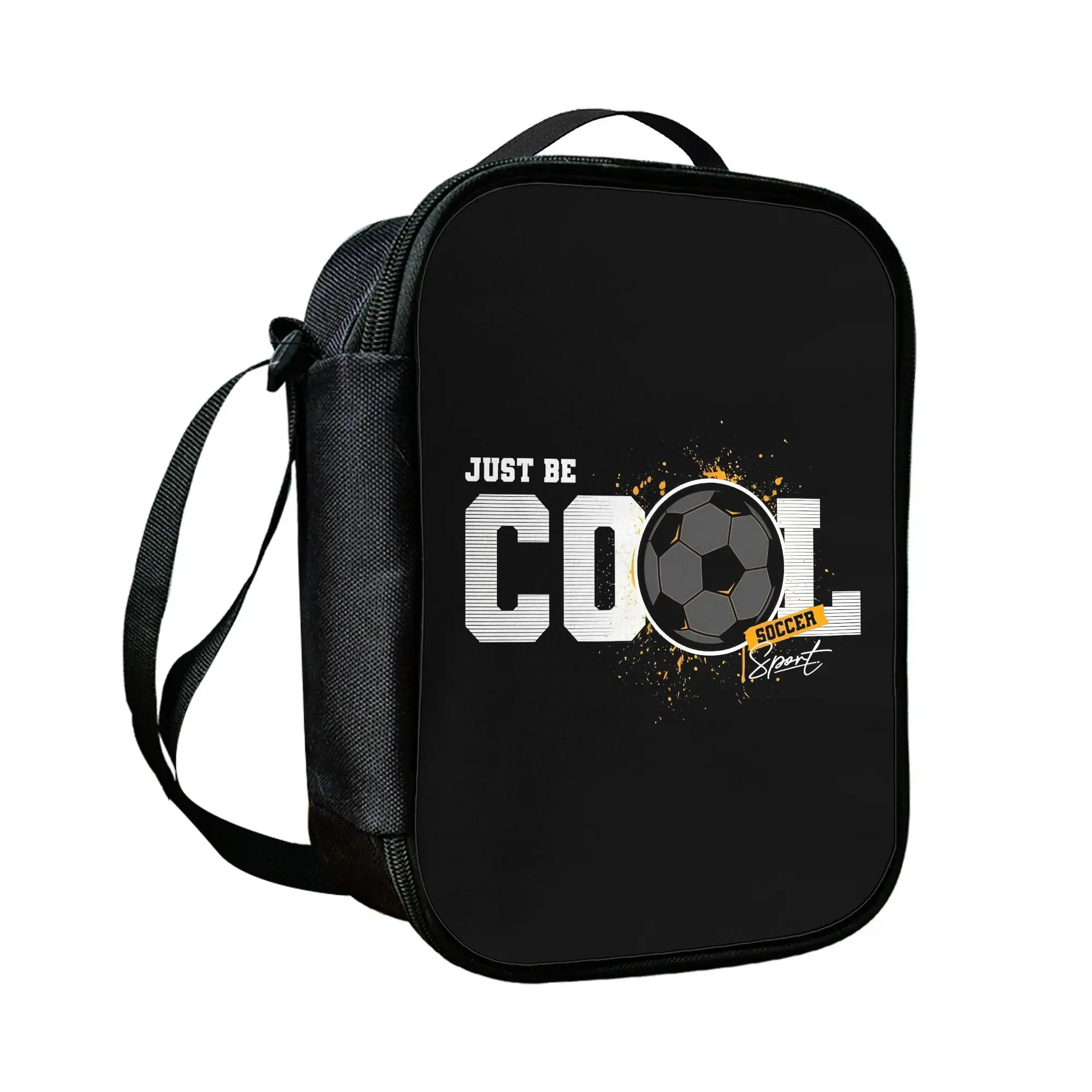 1pc Non-Food Contact Soccer Football Sport Style 39 Print Lunch Bag | Portable Storage Bags Outdoor Picnic Stylish