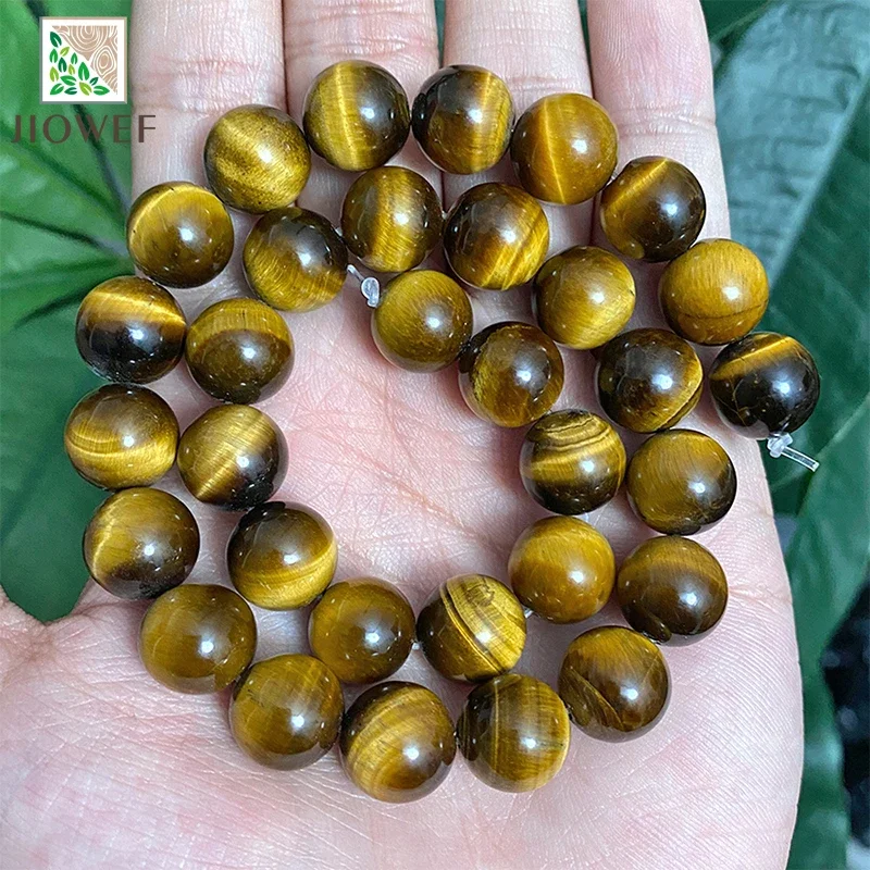 

Natural Yellow Tiger Eye Stone High Quality Round Beads for Diy Jewelry Making 15"Strand 4/6/8/10/12/14mm DIY Bracelet Necklace