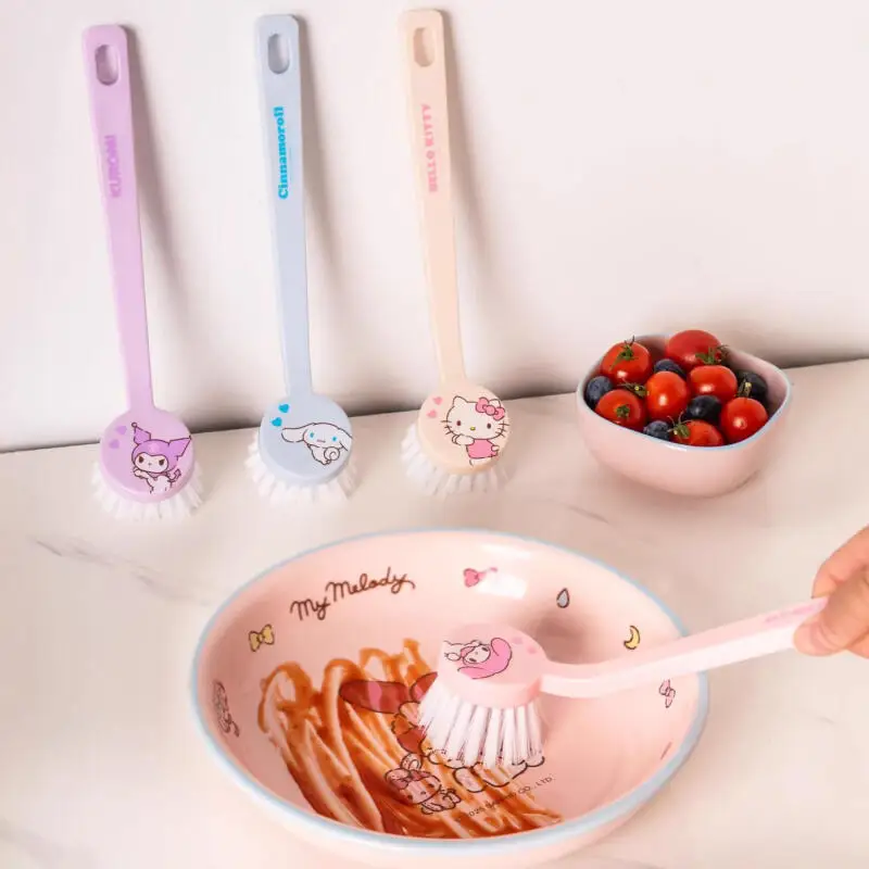 Sanrio Pot Brushing Kawaii Hello Kitty Kuromi Kitchen Brushing Pot Dishwashing Instagram Korean Cartoon Anime Friends Gift - view 3