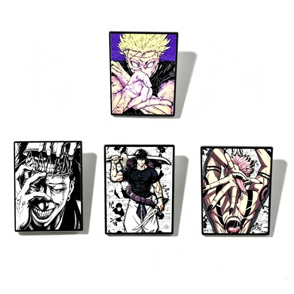 4Pcs Halloween Dark Comic Enamel Pins, Metal Lapel Brooch Badge, Punk Collectible Jewelry for Denim Jacket Backpack Gift