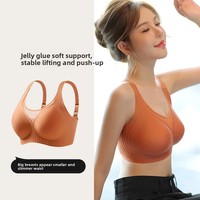 Original Y70 Half Fixed Cup Bra Comfortable Mesh Ladies Underwear Prevent Exposure Big Breast Gathered Small Chest Vest
