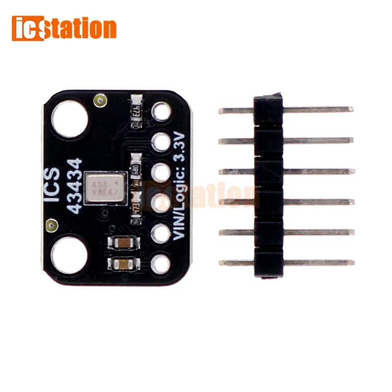 ICS-43434 I2S MEMS Microphone Module Breakout Low-Pass Mini Filter Module for Smart Voice Devices, Recording Systems, RC Drones