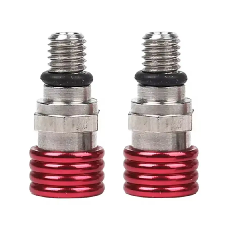 A49K-M5x0.8Cm M5 Screw Air Bleeder Relief Valve 1 Pair CNC Aluminum Press Buttom Button Release For Motorcycle Fork