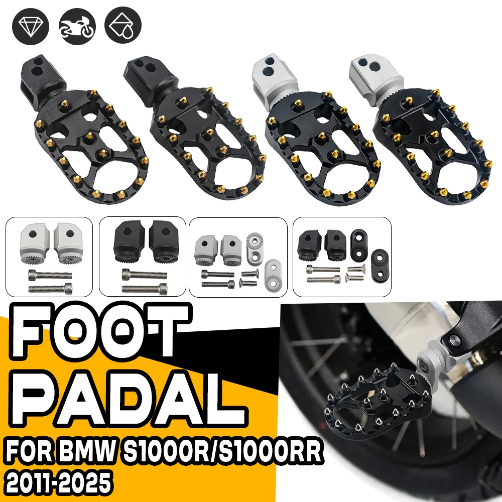 

Задняя подножка для Bmw s1000 r S1000 R S1000R S1000RR S1000 RR 2011-2025, регулируемые подножки, противоскользящие подножки для мотоцикла