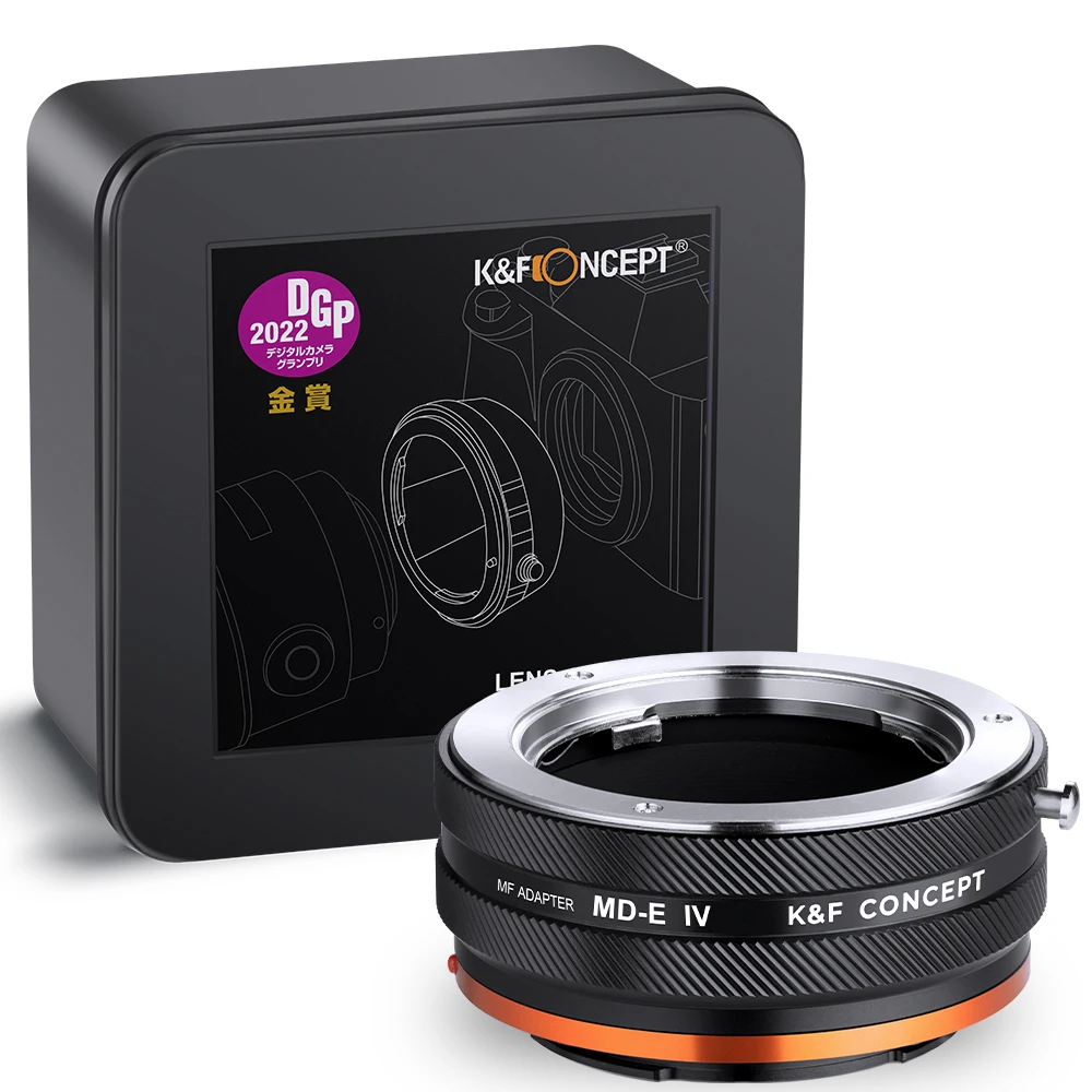 K&F Concept MD-E IV PRO Minolta MD Mount Lens to Sony E FE Mount Camera Adapter Ring for Sony A3500 A5100 A6400 A6500 A7R A7S