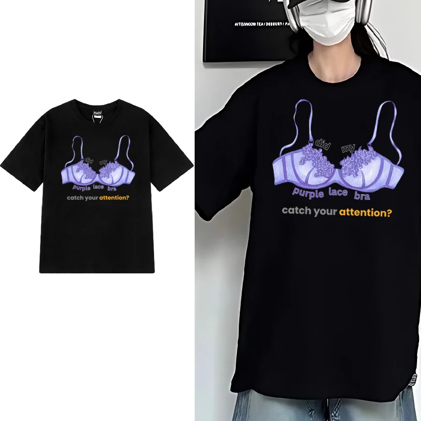 

Singer Tate McRae T8 Purple Lace harajuku Graphics T shirt Men Women Fashion Oversized short sleeve T-shirts Unisex Cotton Tops