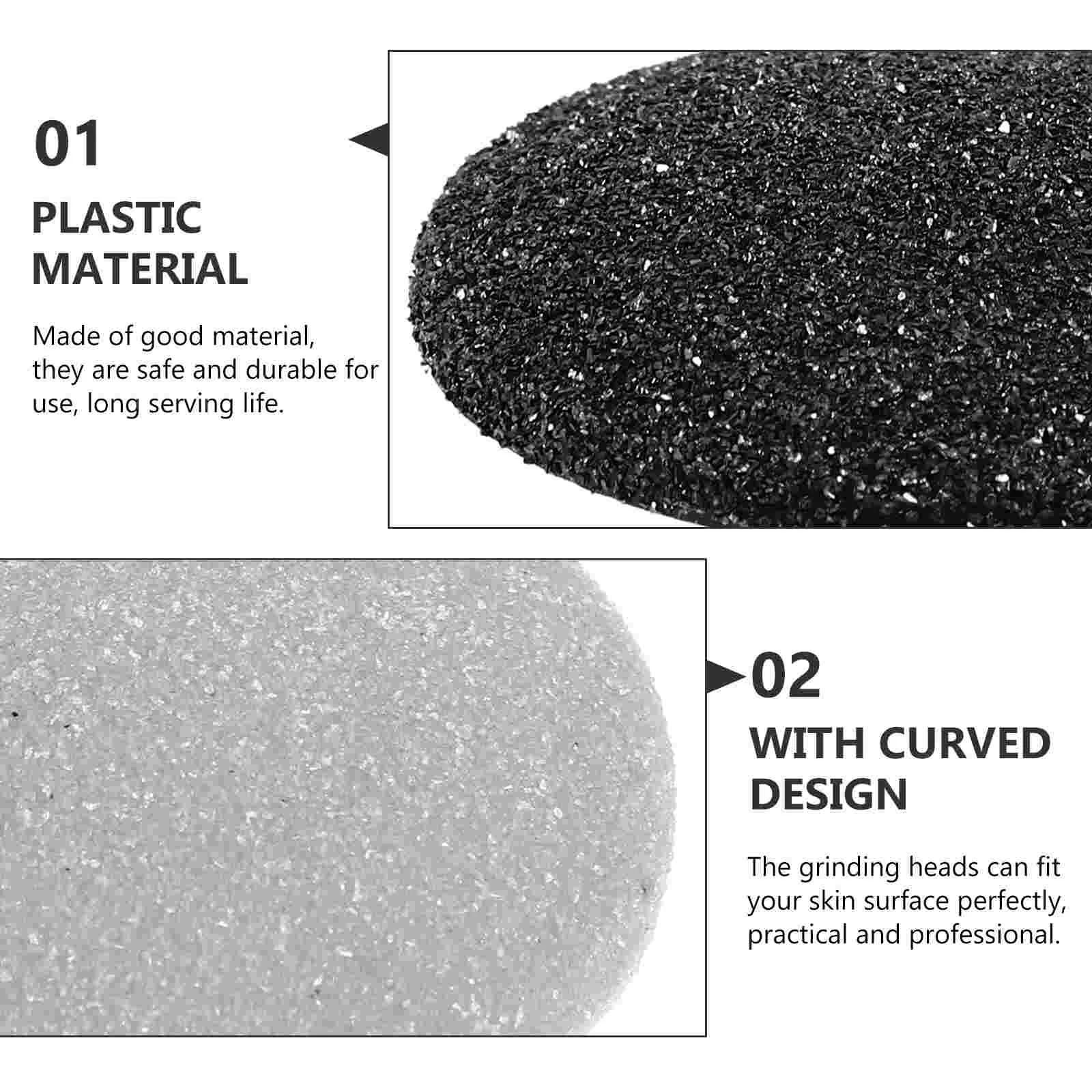 10 قطعة رؤوس رأس بديلة لمطحنة القدم لمبراة أدوات باديكير القدمين ملحقات ملف الطحن لوازم بلاستيكية