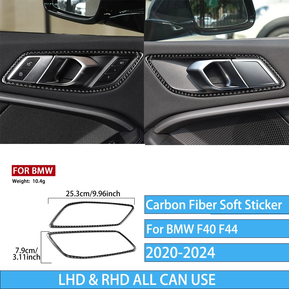 Echte carbon fiber auto-accessoires zwarte trim cover zachte sticker voor BMW 1/2 Serie F40 F44 2020 2021 2022 2023 2024