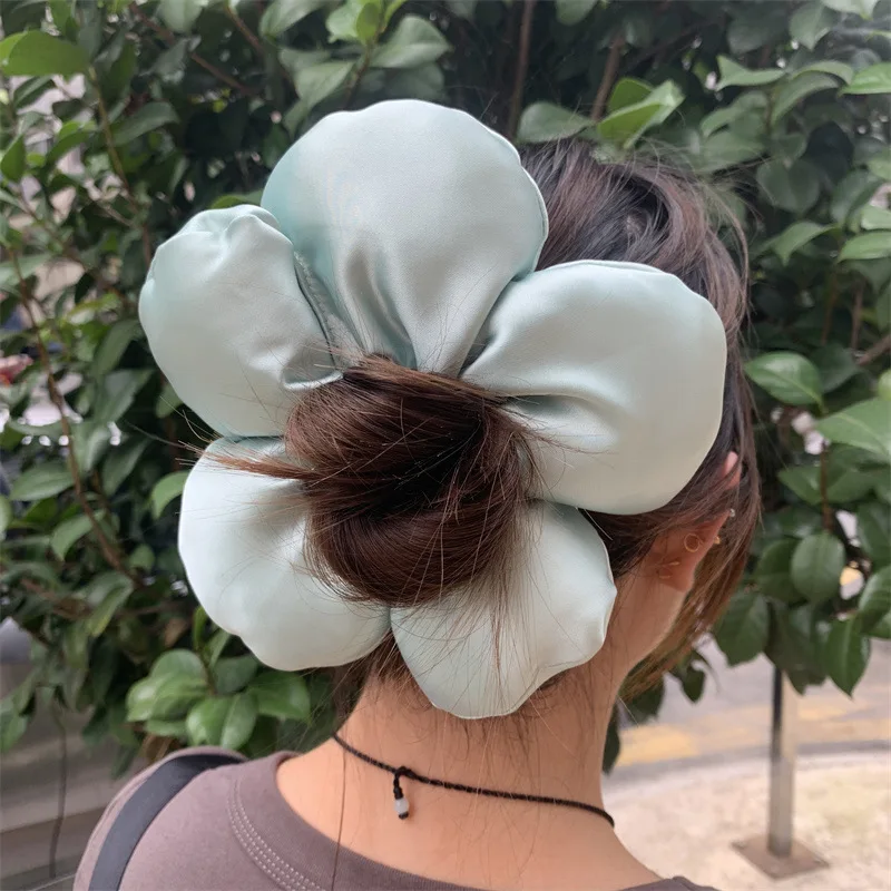 YHJ Three Dimensional Flowers Hair Scrunchies Dramatize Design Oversized Kawaii Accessories for Women Girls