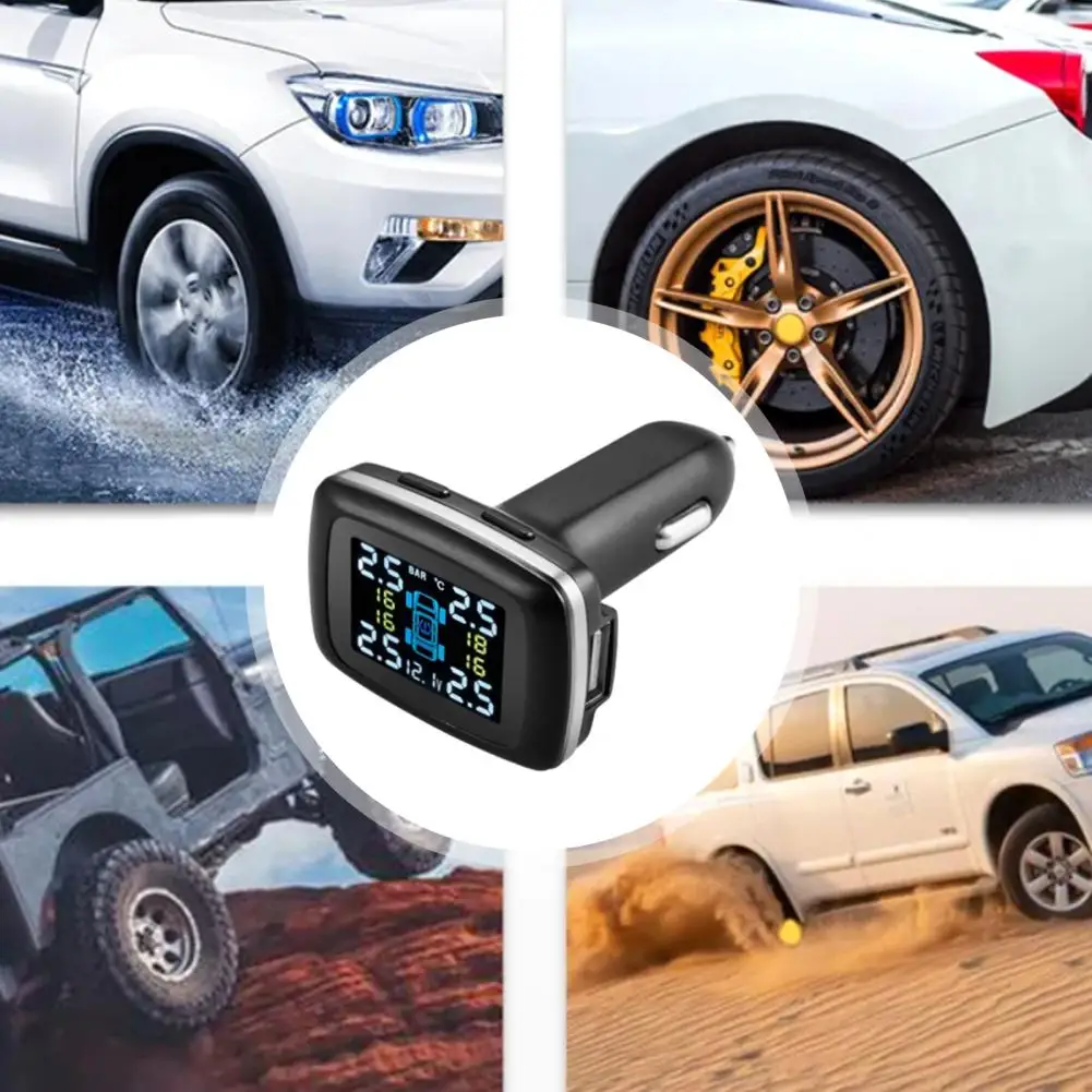 Tire Pressure Monitor System Advanced Wireless Tire Pressure Monitoring System with Wide Range Detection for Accurate Real-time