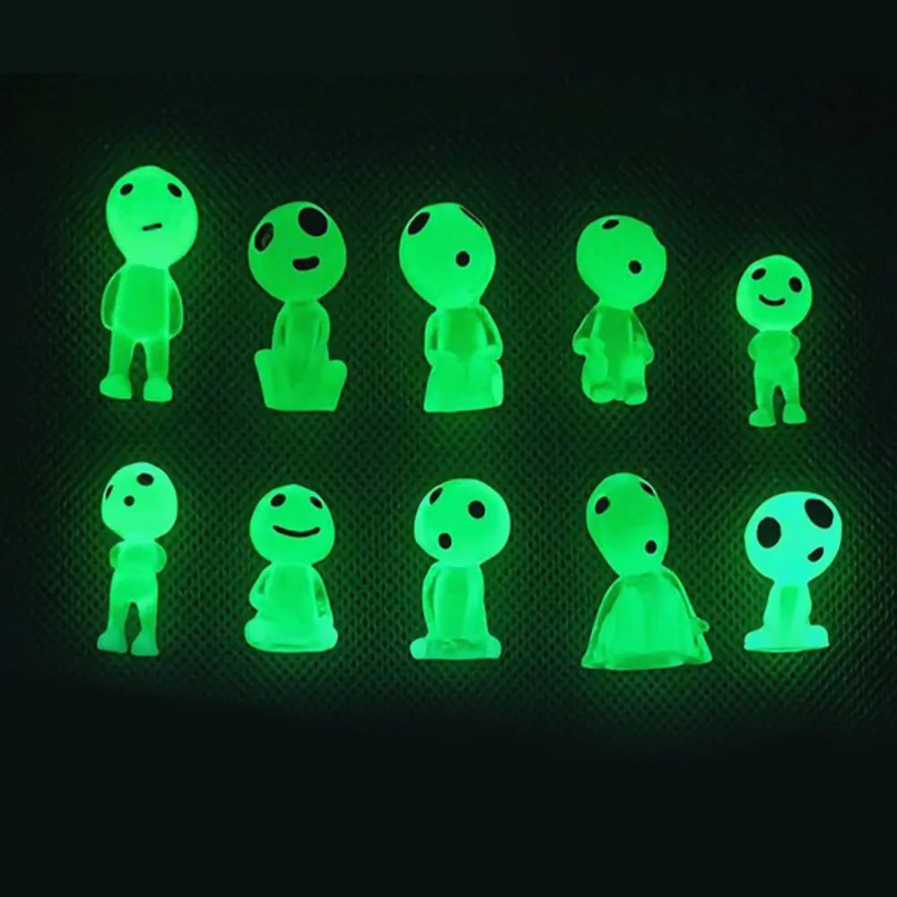 10pcs Miniature Landscape Decoration Mini Figures Fish Tank Home Decoration Garden Decoration Ornament Glow in the Dark image 4