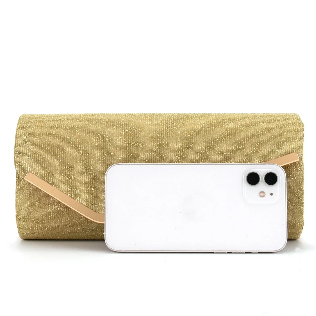 Modische Clutch-Tasche, Neue Vielseitige Kosmetiktasche für Damen-Hochzeiten, Rundbodige Metall-Klapptasche für Abendveranstaltungen – Detail 8