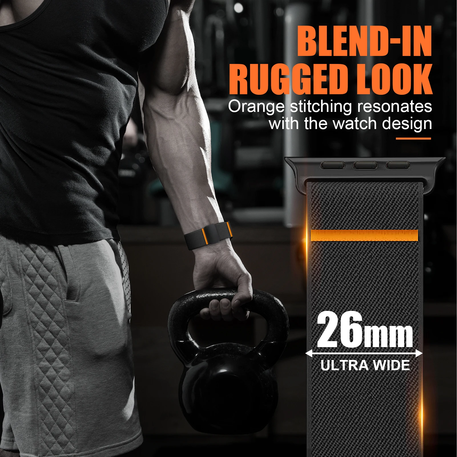 حزام مغناطيسي ل أشرطة ساعات يد آبل 49 مللي متر 45 مللي متر 46 44 42 4140 مللي متر الرياضة النايلون كوريا سوار IWatch Ultra2-10 9 8 7 6 5 4 SE 2026 #5