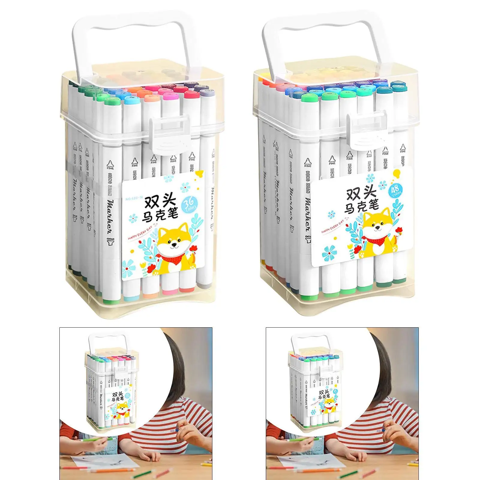 Acrylic Paint Markers Multicolor Professional Quick Drying with Carry Bag for Enthusiasts Note Taking DIY Crafting Wood Canvas