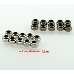 MINI 4WD parts lock nuts silver/ black 10pcs price external diameter is 4.5mm for tamiya mini 4wd racing cars