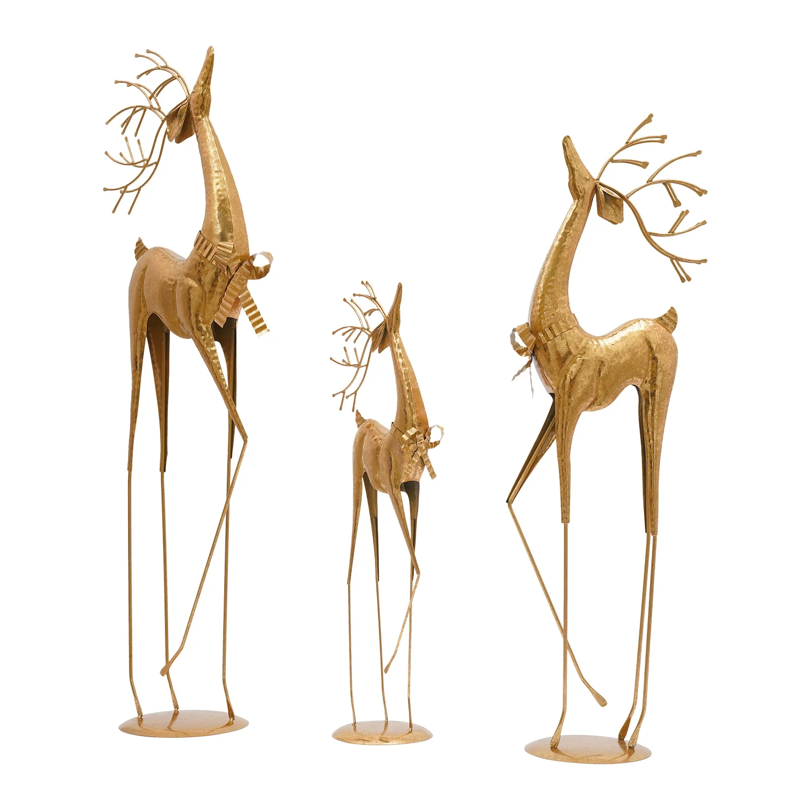 House Studio Gold Rentier Statue, Weihnachtsdekoration Innen Rentier Statue, große Weihnachts-Rentier-Dekorstatuen