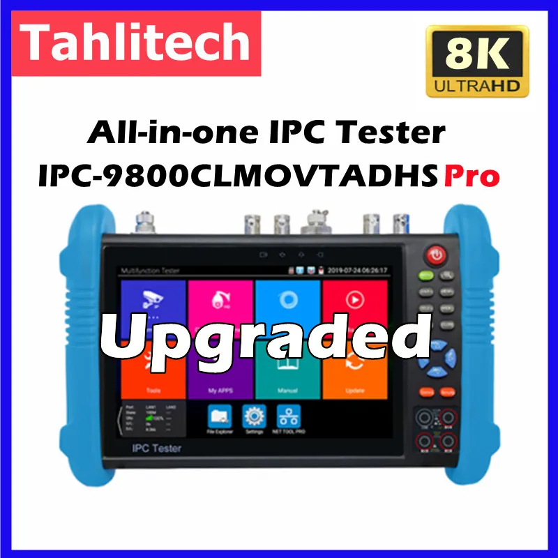 

IPC9800Pro CCTV IPC Tester Support 8K IP Camera Testing 8MP AHD CVI TVI Test Wifi PTZ UTP Cable Tracer HDMI VGA CCTV Camera Test