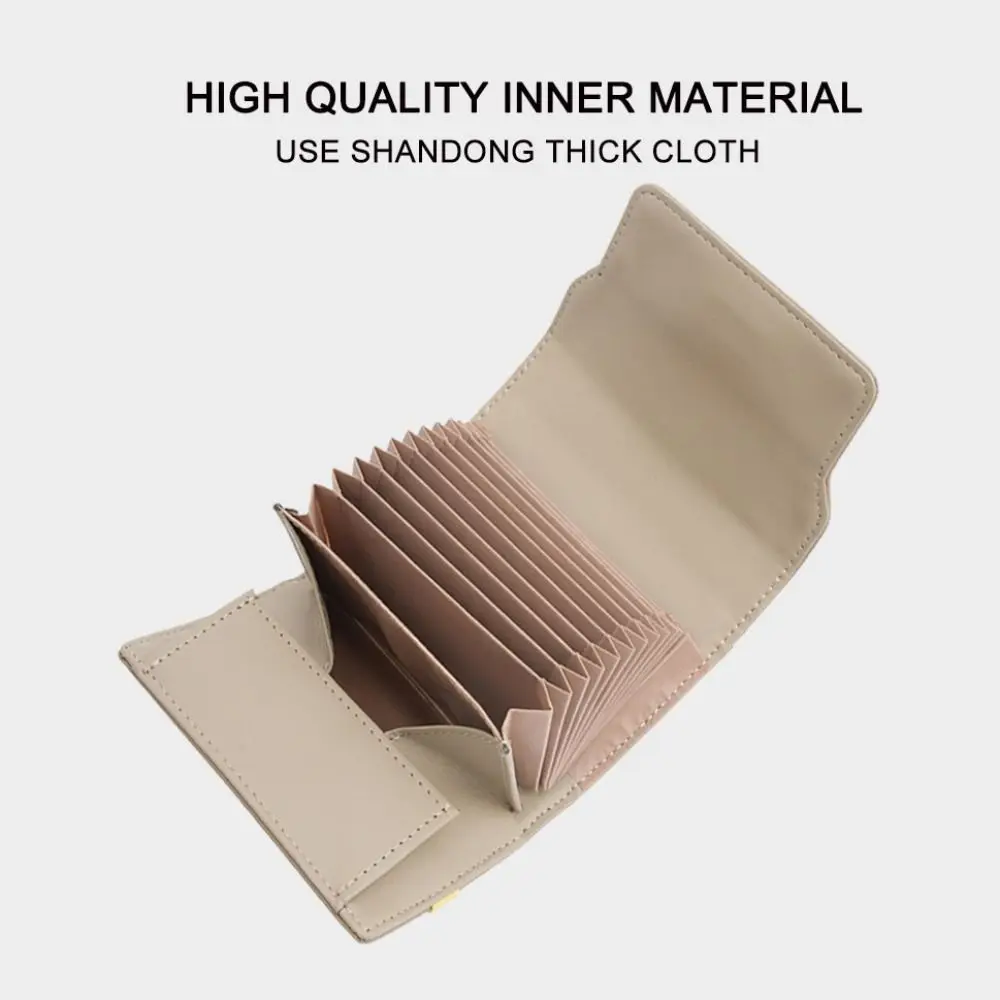 Luxury Cowhide Short Wallet Anti-theft Brush Multiple Card Slots Coin Purse Durable Money Bag