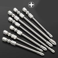 BROPPE 8Pcs Impact Phillips Screwdriver Bit 75/100mm High Torque Cross Screwdriver Bit S2 Strong Magnetic Screwdriver Bit