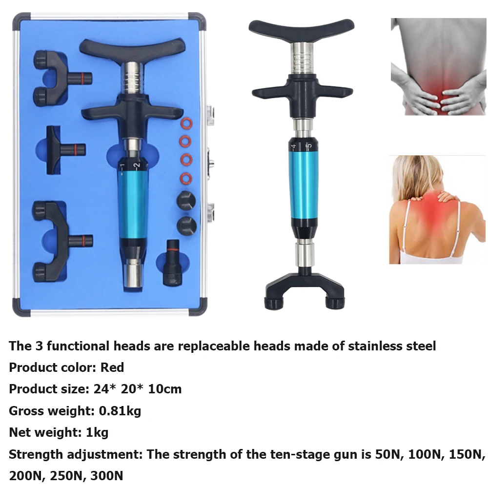 Novo corrector de quiropraxia manual ajuste terapia coluna correção ativador massager cuidados com a saúde manual conjunto arma