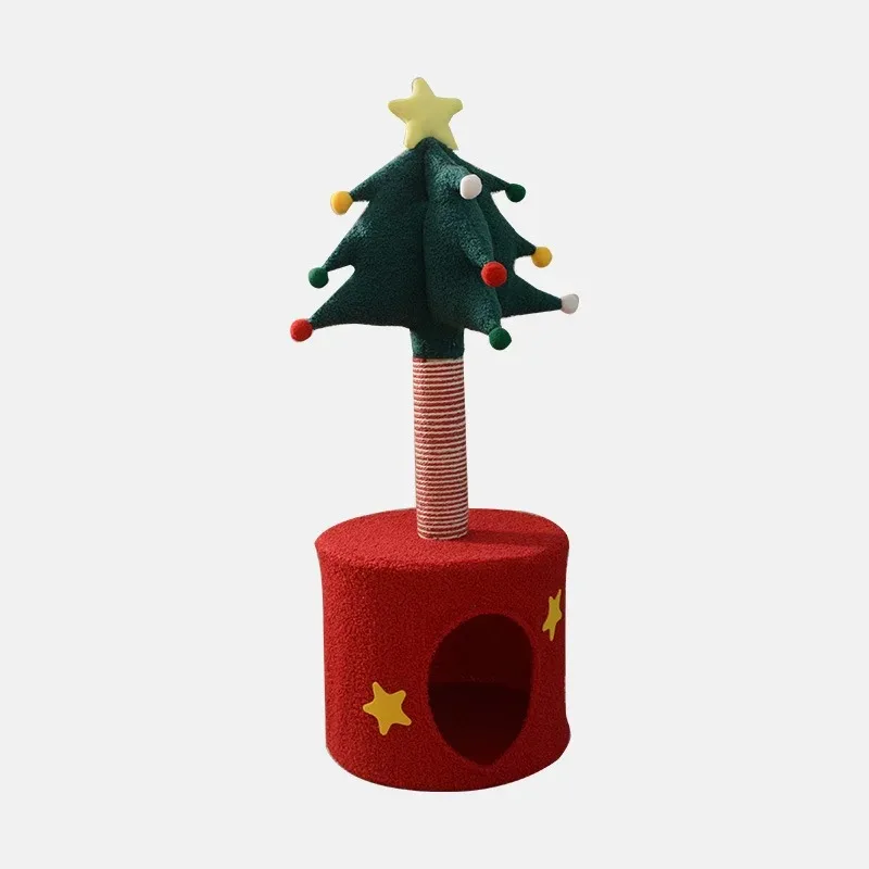 

Wholesale Christmas Tree Cat Climbing Rack Scratch Pet Supplies Christmas Tree Customizable Climbing Frame Furniture for Indoor