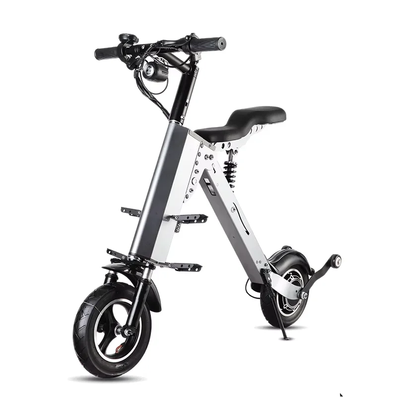 10 Inch Opvouwbare Ouders Kind Elektrische Scooter 2 Zetels Lichtgewicht Scootmobiel 350W Opvouwbare Elektrische Fiets Voor Vrouwen mannen