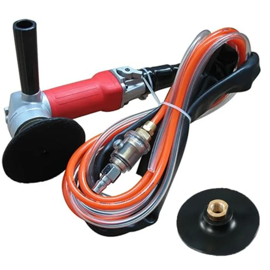Air Grinder, 4-Inch Air Wet Stone Polisher 5500 Rpm with Rear Exhaust, Air-Powered Stone Polisher