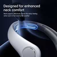 JISULIFE-Ventilateur de cou portable, mis à niveau, batterie 5000mAh, soutien de la présidence, réglage des vitesses à 5 vitesses, ventilateur mains libres portable extérieur 5