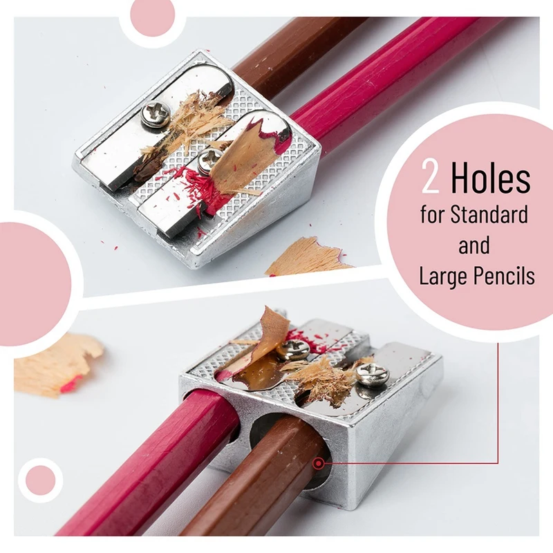 Temperamatite portatile in metallo con 2 fori