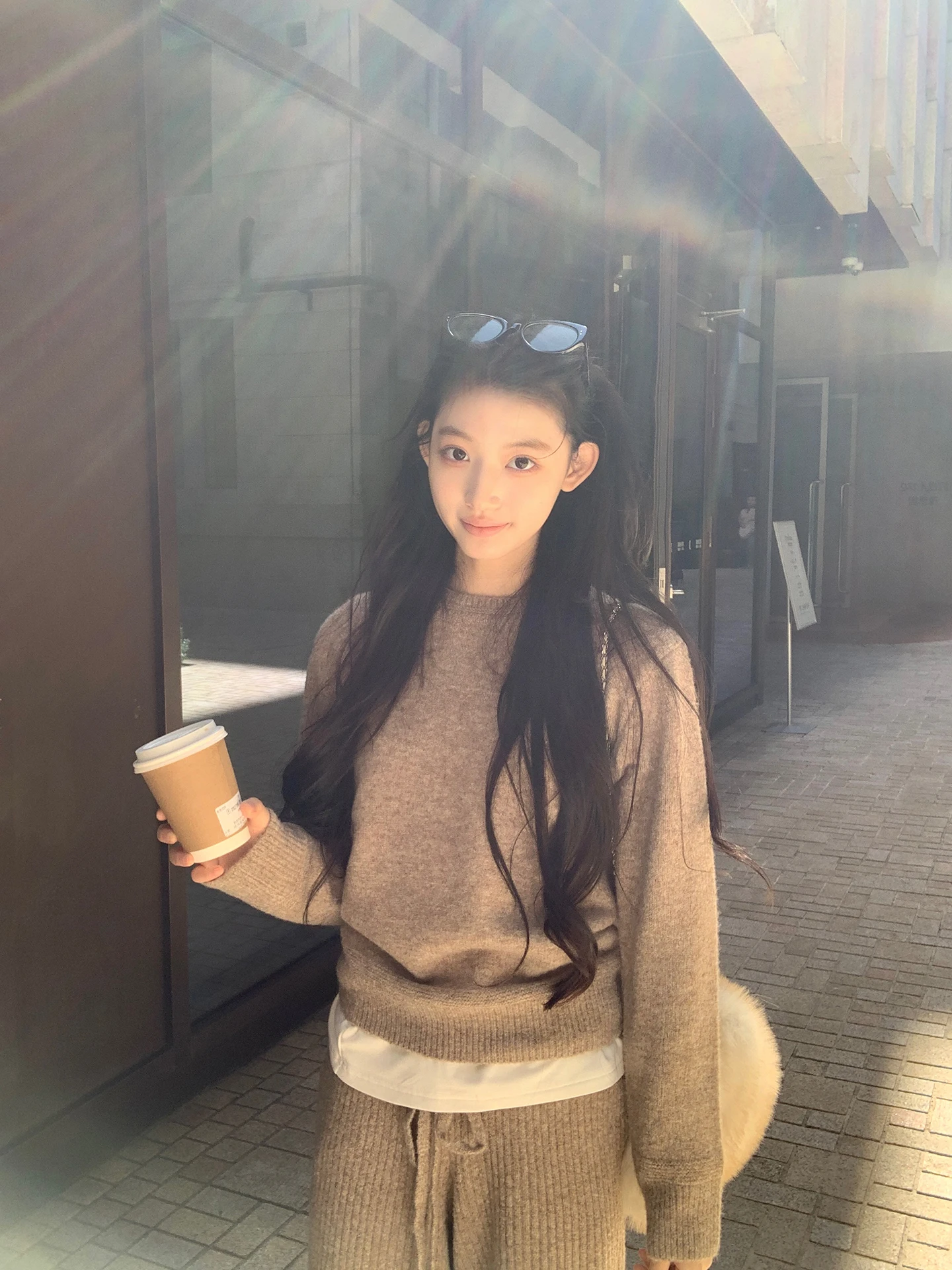 Slimming Lazy Sle Women's Knitwear Winter Outerwear Inner Match High-End Feeling Straight Tube ape Long Sve Regular Th...