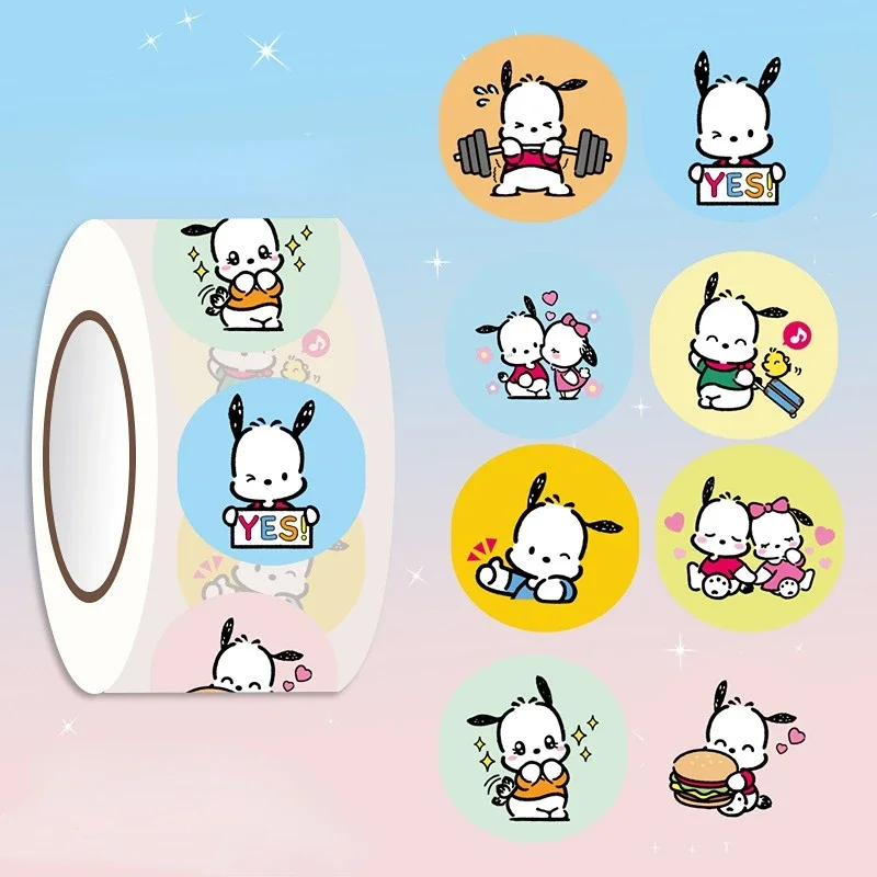 Autocollants décoratifs Sanurgente Kawaii, dessin animé mignon, Cinnamoroll, Kuromi, Pochacco, My Melody, Scroll, 200